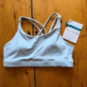 NWT Athleta Upbeat Girls Sports Bra Porcelain Blue Size Girls Large 12